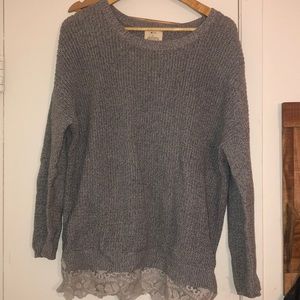 Cable knit oversized sweater